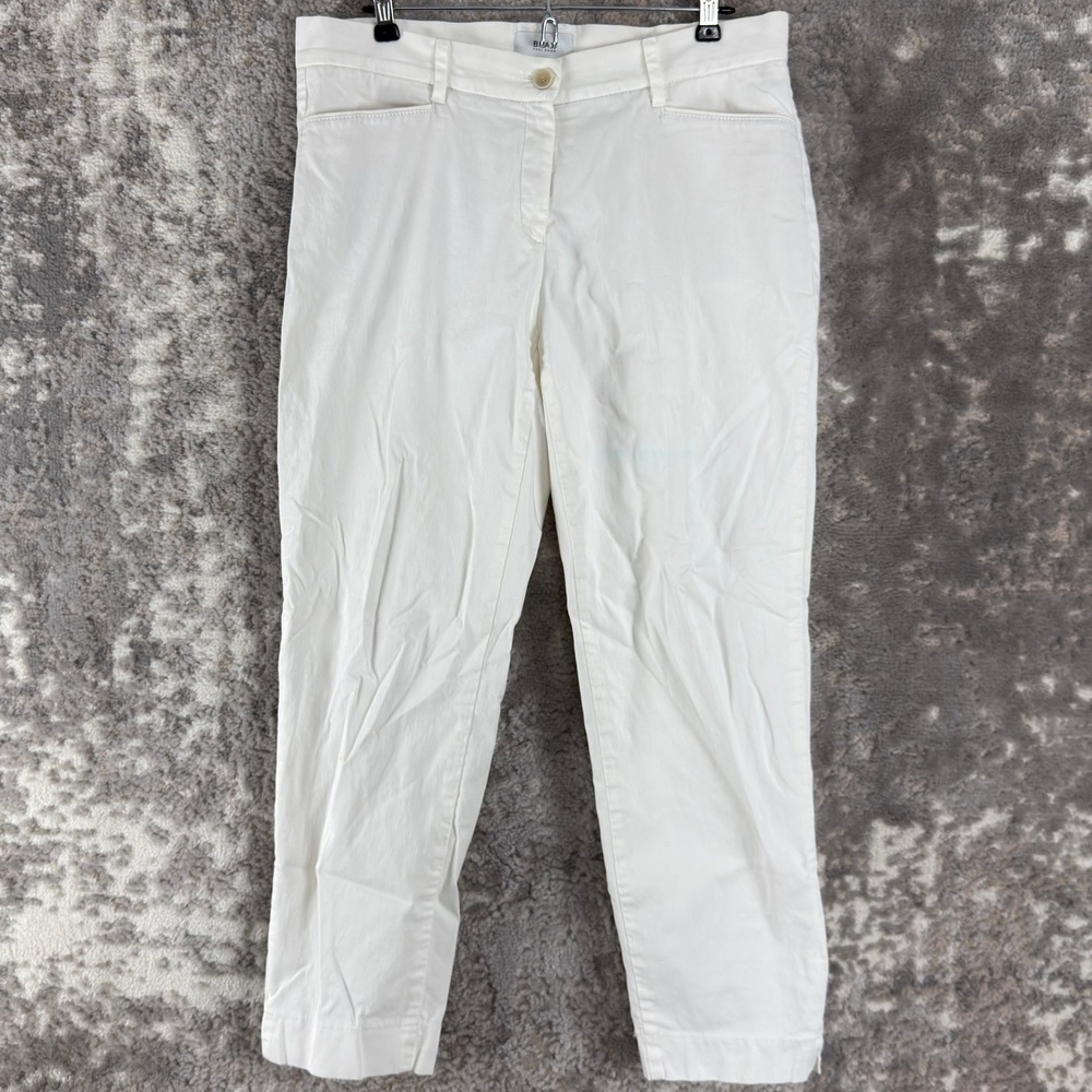 Brax Size 31‎ Cotton Blend Chino Casual Ankle Pants White Women
